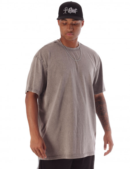 The Crown BSAT Acid Washed Heavy Box Tee Asphalt Grey
