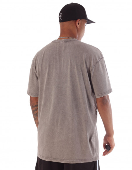 The Crown BSAT Acid Washed Heavy Box Tee Asphalt Grey