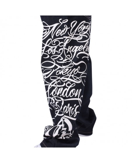 International Black Navy Jeans fra Townz