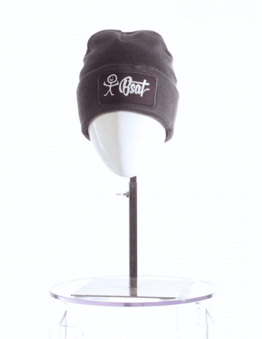 BSAT The Stickman Beanie Grey/White