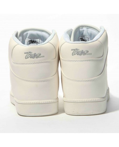 Townz Hi-Top Wayan White Plain Sneakers