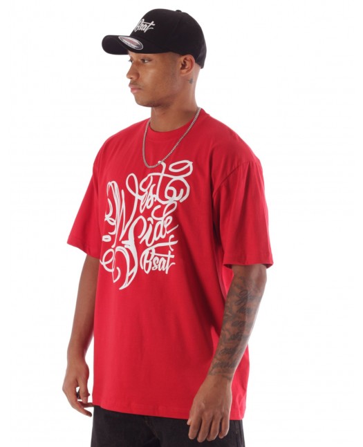 BSAT Westside T-Shirt Red Organic Cotton