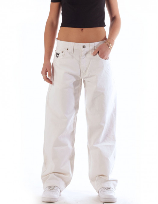 BSAT Bronx Baggy Jeans White