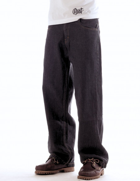 BSAT X-Loose Raw Black Onyx Edge Jeans