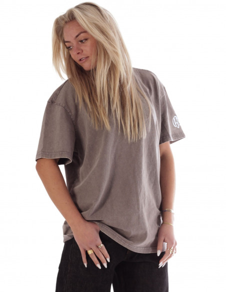 The Crown BSAT Acid Washed Heavy Box Tee Asphalt Grey