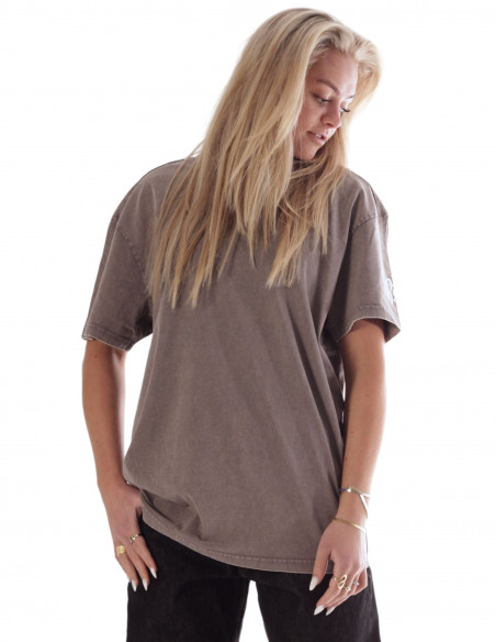 The Crown BSAT Acid Washed Heavy Box Tee Asphalt Grey