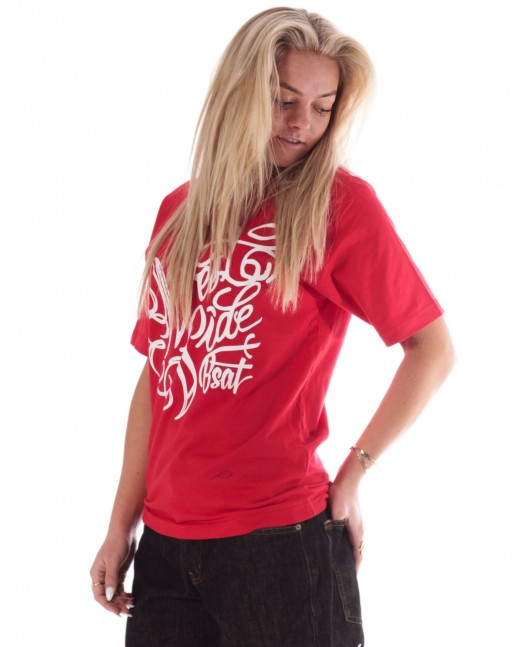 BSAT Westside T-Shirt Red Organic Cotton