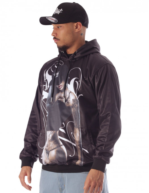 Capped Chica Art Hoodie by BSAT