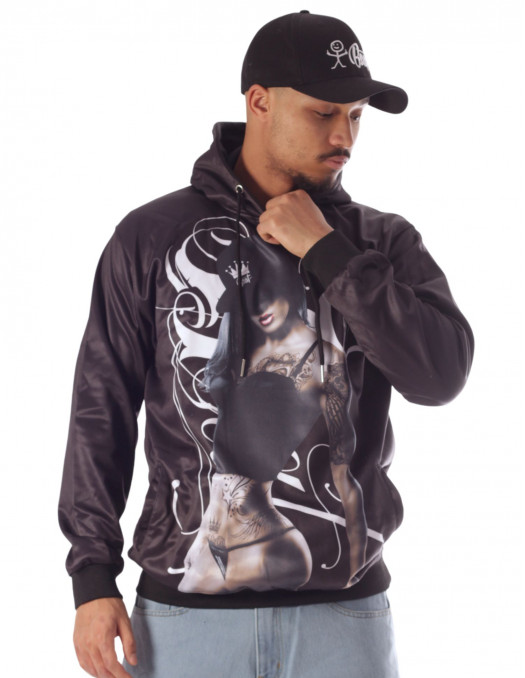 Capped Chica Art Hoodie by BSAT