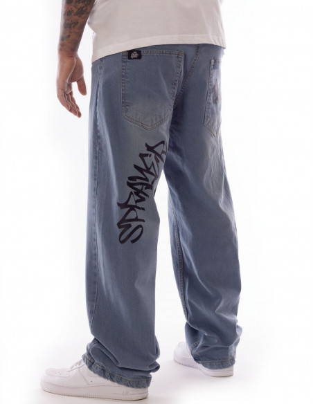 BSAT The Spray Limited Edition Washed Sky Baggy Jeans