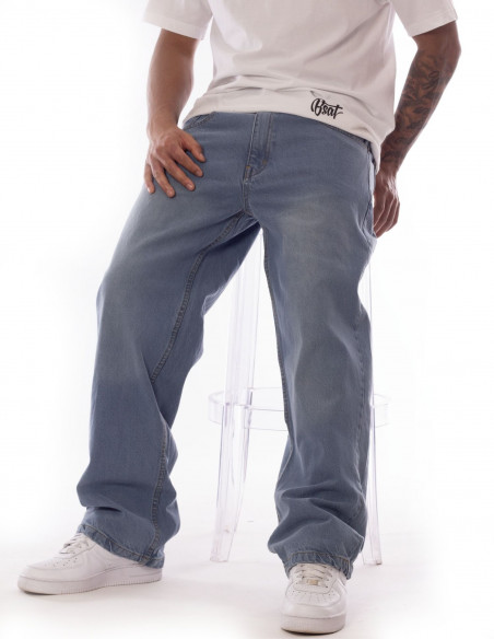 BSAT The Spray Limited Edition Washed Sky Baggy Jeans