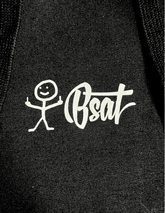 BSAT Stickman Logo Hoodie Black
