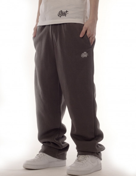 BSAT Contrast Bronx Baggy Sweatpants Ultra Soft Comfy Lounge Steel Grey