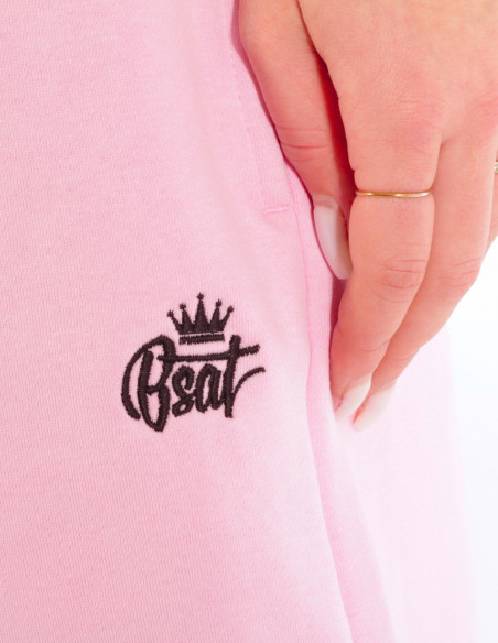 BSAT Bronx Contrast Baggy Sweatpants Ultra Soft Comfy Lounge Soft Pink