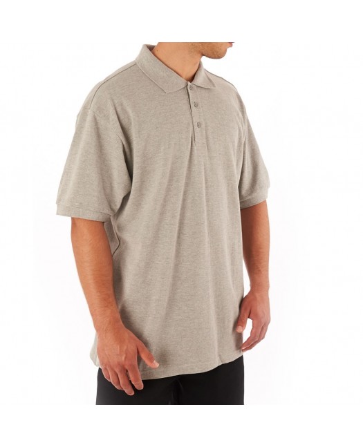 Access Plain Polo Light Grey