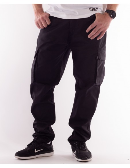 BSAT Tapered Fit Cargo Pants Black
