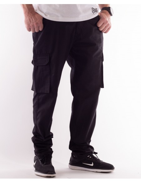 BSAT Tapered Fit Cargo Pants Black