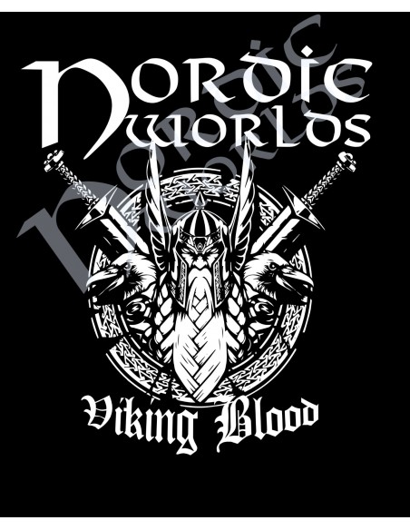 Nordic Worlds Viking Blood Back Black Premium T-shirt