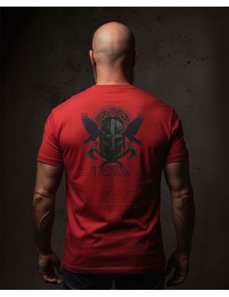 Nordic Worlds Raven Warriors Premium T-shirt Red