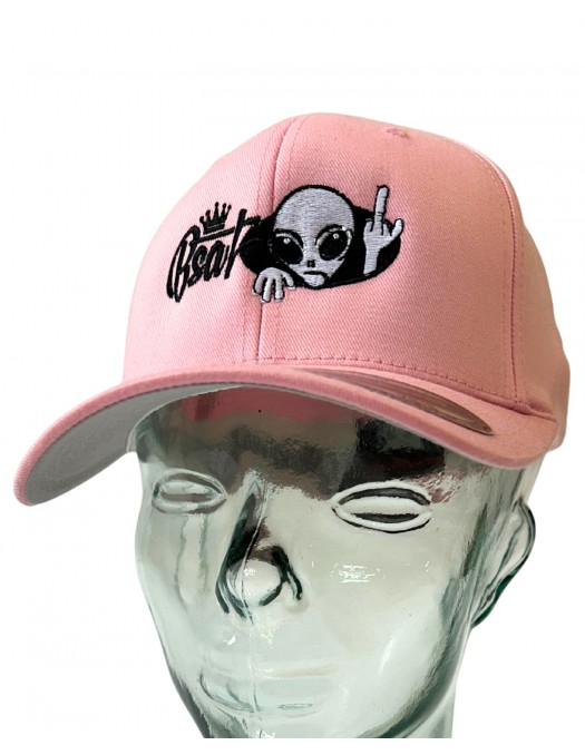 BSAT Alien 4 Peace Flexfit Cap Soft Pink