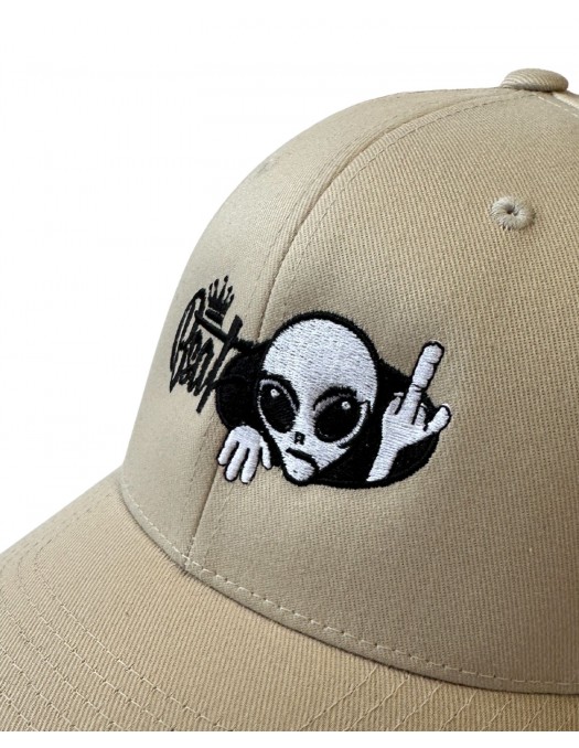 BSAT Alien 4 Peace Flexfit Cap Beige