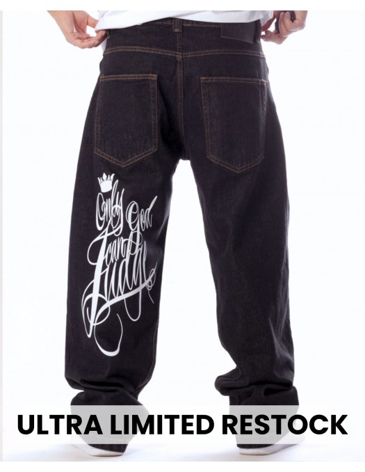 Baggy Only God Can Judge Washed Black...
