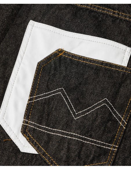 BSAT 4 Pocket Blazed Up Baggy Jeans Black n White