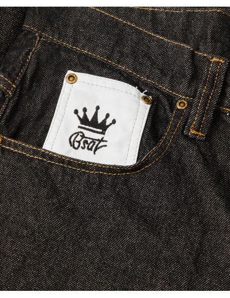 BSAT 4 Pocket Blazed Up Baggy Jeans Black n White