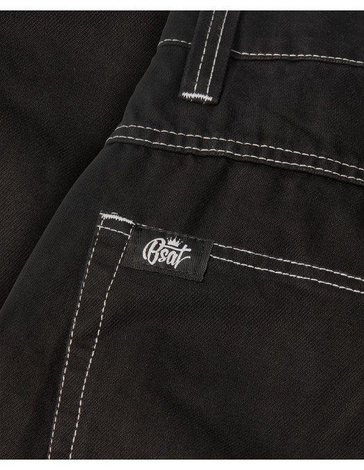 Bronx Deep Black Cotton Twill Baggy...