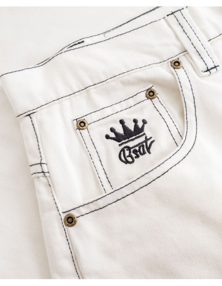 BSAT Bronx Baggy Jeans White n Black