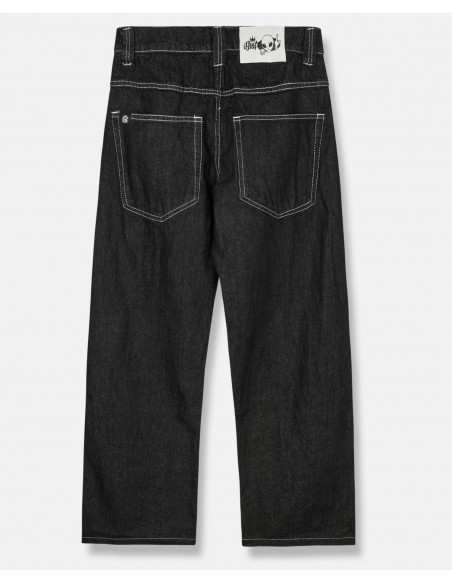 BSAT Aliens 4 Peace The Finger Raw Black n Pink Baggy Jeans