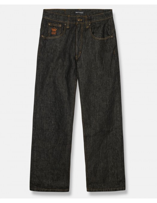 BSAT X-Loose Raw Black Onyx Edge Jeans