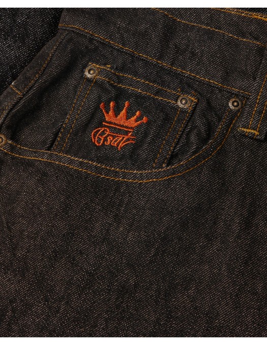 BSAT X-Loose Raw Black Onyx Edge Jeans