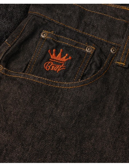 BSAT X-Loose Raw Black Onyx Edge Jeans