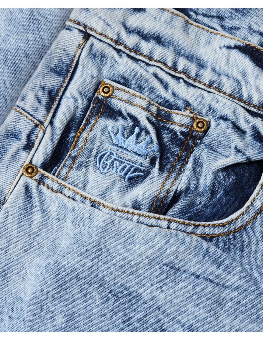 BSAT X-Loose Marble Washed Jeans...