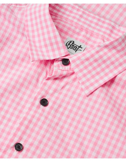 BSAT Studio Shirt – Micro Check Pink