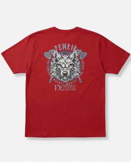 Nordic Worlds Fenrir Beast Premium Danish Red T-shirt