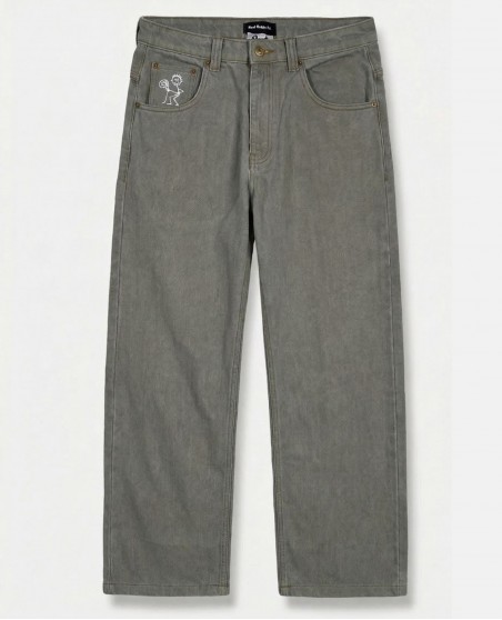 BSAT Stickman The F*ck Jeans Grey Edition White Stitching