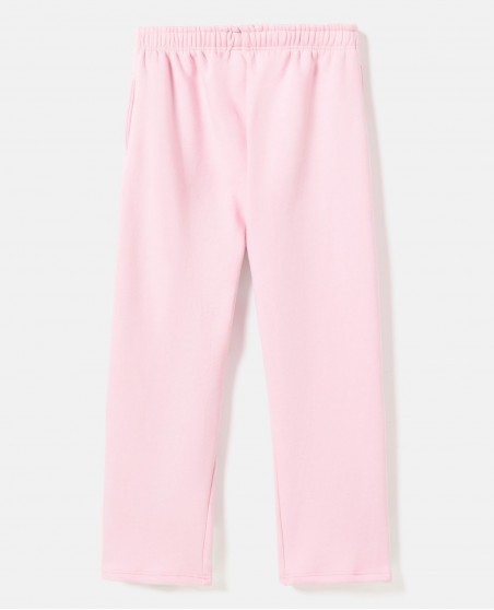 BSAT Contrast Bronx Zipped Baggy Sweatpants Ultra Soft Comfy Lounge Soft Pink
