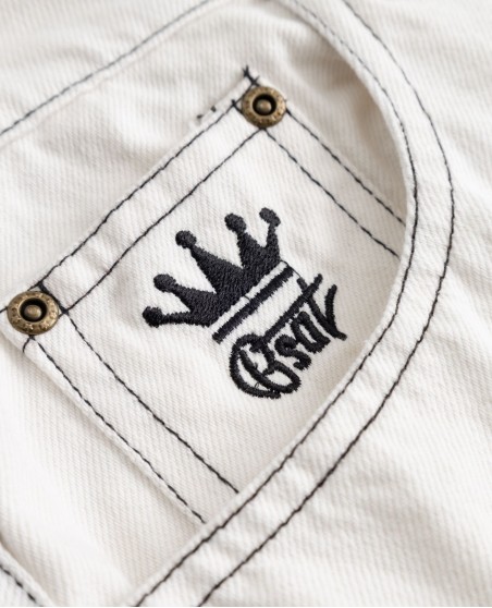 BSAT Cali Skull White Baggy Jeans Legacy Edition