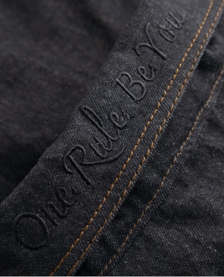 BSAT 4 Pocket Blazed Up Denim Jacket Black n White