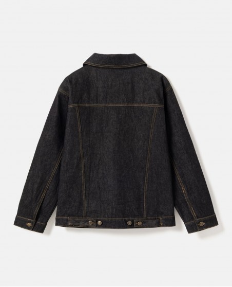 BSAT 4 Pocket Blazed Up Denim Jacket Black n Soft Pink