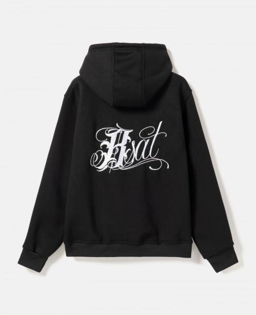 BSAT Embroidery Hoody Art Script White
