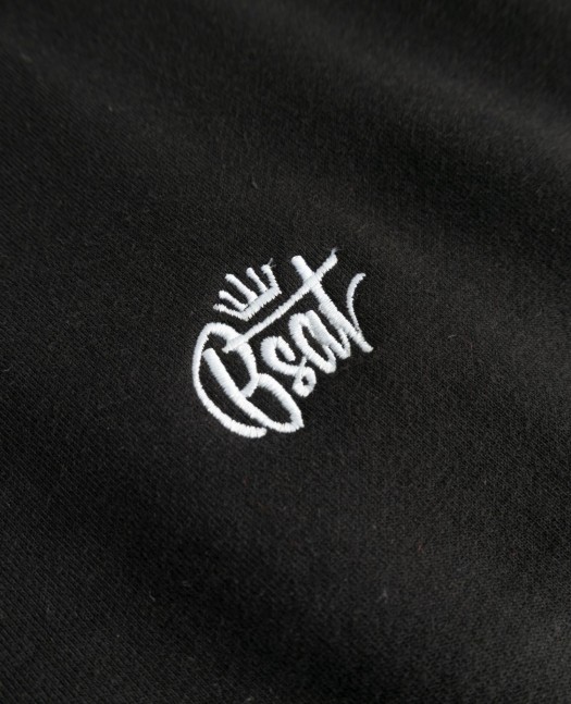 BSAT Embroidery Hoody Art Script White