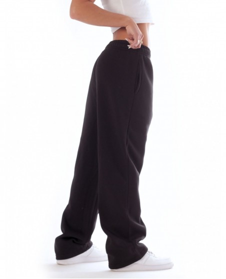BSAT Stickman Baggy Sweatpants The Finger Black