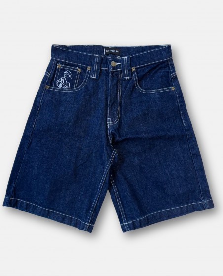 BSAT Stickman The Skater Limited Edition Indigo Blue Baggy Jorts