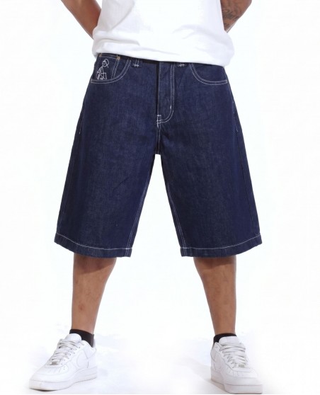 BSAT Stickman The Skater Limited Edition Indigo Blue Baggy Jorts
