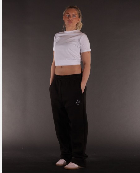 BSAT Stickman Baggy Sweatpants The Finger Black