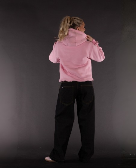 BSAT Crown Embroidery Hoodie Soft Pink