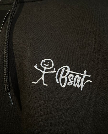 BSAT Stickman Embroidery Hoodie Black